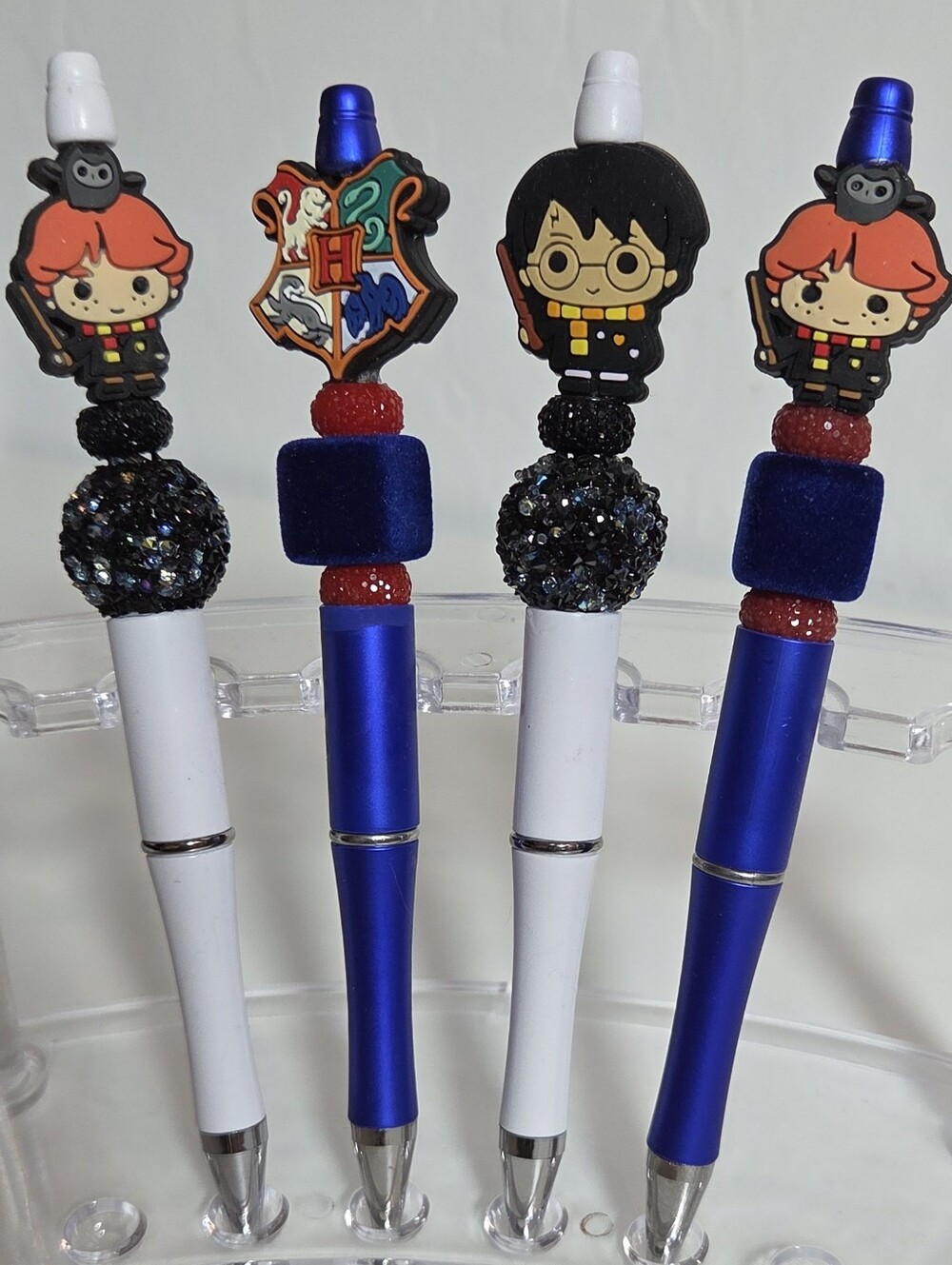 NWT Handcrafted Wizarding World Beaded Pens ✨ Set of 4 Custom Harry Focal Pens